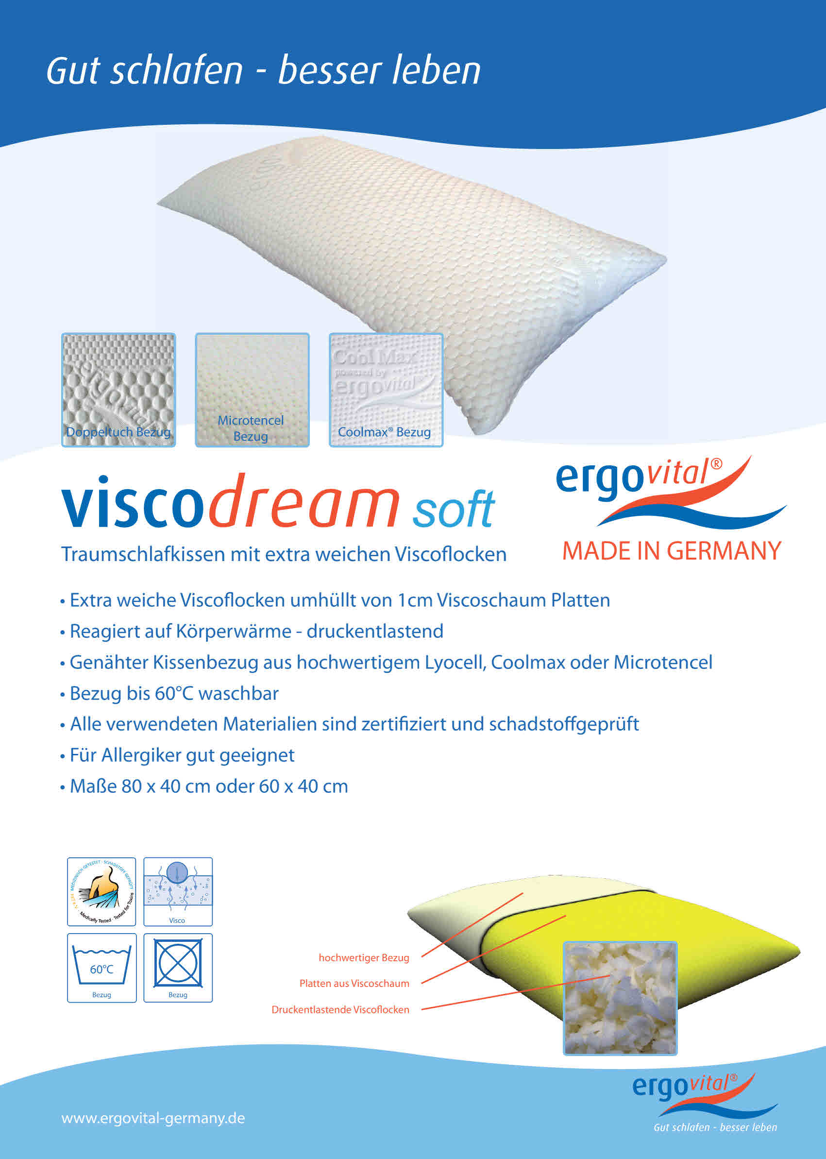 Nackenkissen ergovital viscodream soft DIREKT VOM HERSTELLER ergovital Shop Nackenkissen ergovital viscodream soft DIREKT VOM HERSTELLER ergovital Shop